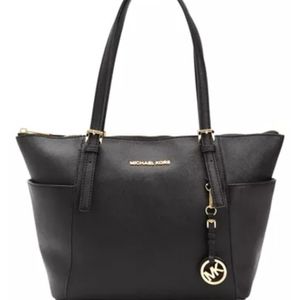 Michael Kors Large Crossgrain Leather Tote.